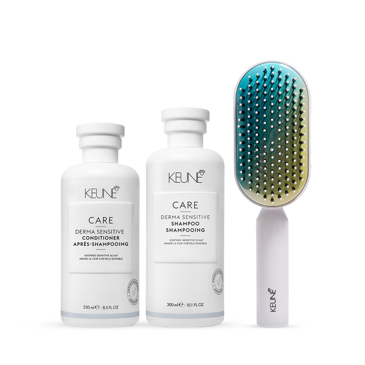 Keune Care Derma Sensitive Shampoo & Conditioner with Keune Hair Professional Brush